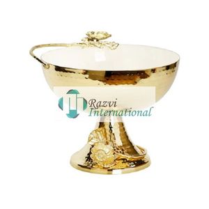 Cuenco con patas doradas con detalle de flor de joya blanca, cuenco elegante de diseñador, decoración de nuevo diseño, cuencos para servir de la mejor calidad de lujo - Product Image 6