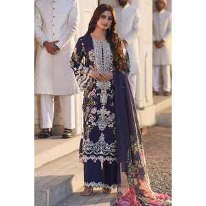 Ensemble de costumes pour femmes Elaf Premium Luxury Lawn Edition 25-ELE-12B YAZMIN-TC-1207 - Product Image 1