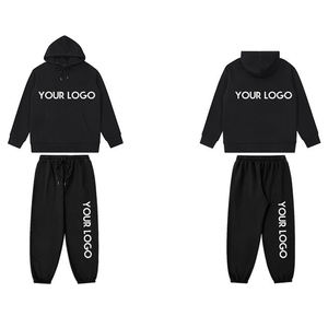 Survêtement de ville pour homme, sweat à capuche et pantalon de survêtement respirants avec logo personnalisé, survêtement 100% en coton du Pakistan - Product Image 3