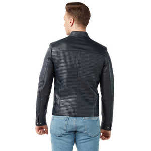 Veste en cuir véritable vintage pour homme, service OEM, personnalisable, coupe-vent, respirante, tissu tricoté, décoration en fourrure, classique - Product Image 6