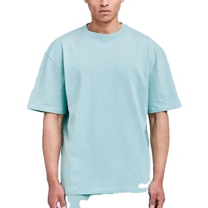 <b>Men's</b> Custom Logo Print Baggy T-<b>Shirt</b> Vintage Round Neck 100% Cotton <b>Satin</b> Anti-Wrinkle Oversized and Plain Design - Product Image 6