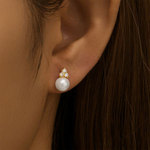 Pendientes ROXI S925 de Plata de Ley con Circonita, Pétalos, Triple Cristal, Concha, Perla y Estrella para Mamá, Mujeres y <span class=keywords><strong>Niñas</strong></span> - Product Image 5