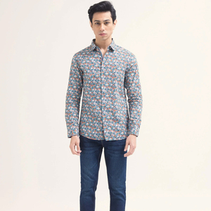 Camisa con estampado informal para hombre, superventas, nuevo diseño de alta calidad, tela de algodón transpirable, hecho con soporte, primavera de Pakistán, 2021 - Product Image 3