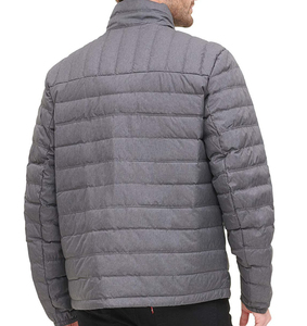 Veste matelassée pour hommes lourds quantité en vrac par temps froid avec col montant fermeture à glissière complète logo veste matelassée pour hommes - Product Image 2
