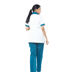 Venta caliente mujeres logotipo personalizado enfermería Scrubs Set antiarrugas quirúrgico dibujado a mano al por mayor Hospital Scrubs traje médico uniforme - Product Image 6
