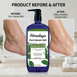 Gel Douche au <span class=keywords><strong>Sel</strong></span> d'<span class=keywords><strong>Epsom</strong></span> Pur Eucalyptus & Menthe Verte pour la Relaxation et le Soulagement - Product Image 3