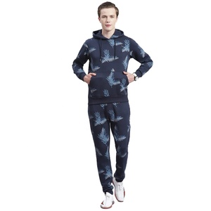 Survêtement de mode décontracté pour hommes personnalisé en gros 100% coton col à capuche de haute qualité motif solide séchage rapide respirant - Product Image 2
