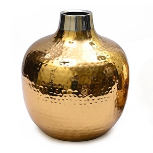 Florero decorativo de Mesa para el hogar al por mayor nuevo último diseño florero decorativo de escritorio HECHO DE florero de metal dorado - Product Image 5