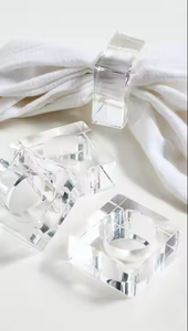 Servilleteros de resina hechos a mano en varios colores y estilo Pantone Angel con remolinos, diseños de lunares brillantes para celebraciones de comedor - Product Image 4