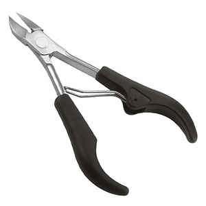 Pinces à ongles robustes poignée en caoutchouc noir Action à ressort en acier inoxydable manucure tondeuses de beauté pour orteils pédicure doigts Ingu - Product Image 1