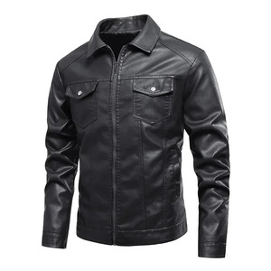 Chaqueta de cuero de invierno para hombre a prueba de viento e impermeable al aire libre motocicleta ciclismo montaña PU abrigo Casual chaqueta de negocios para hombre - Product Image 3