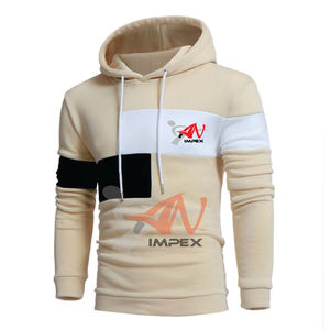 Men's High Quality Pullover <b>Hoodie</b> Custom Printing Logo Material Winter Fleece Sweatshirt with Multi-Color <b>Stitching</b> - Product Image 1