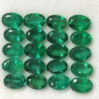 Vente en gros de magnifiques pierres précieuses d'émeraude verte, taille ovale, qualité AAA, origine Zambie, traitement par cirage/huile, effet œil de chat