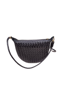 Sac fourre-tout en cuir véritable tissé à la main pour femmes Vintage nouveau Style couleur noire capacité moyenne Type de fermeture ouverte avec Logo personnalisé - Product Image 3