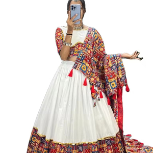 El último diseñador de algodón puro de rayón impreso Lehenga Choli por Fab Zone - Product Image 1