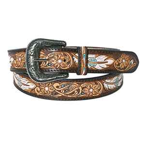 Classic handcrafted western <b>belt</b> genuine leather <b>belt</b> with beautiful design for casual and western wear - Product Image 1