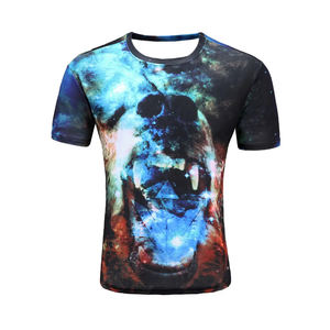 เสื้อกีฬาผู้ชายทรงโอเวอร์ไซส์ผ้าถักพิมพ์ลายเสื้อกีฬาแฟชั่นสำหรับใส่วิ่ง - Product Image 4