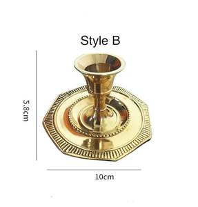 Bougeoirs en laiton Vintage Style français or laiton bougie bâton chic décorer maison festive hôtel restaurant table de mariage - Product Image 6