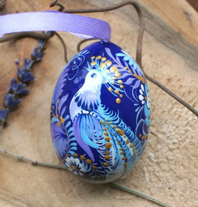 VIET FARGIMEX Hand-Painted Kashmiri Floral Egg Ornaments Eco-Friendly Wooden Easter <b>Keepsake</b> <b>Box</b> - Product Image 4