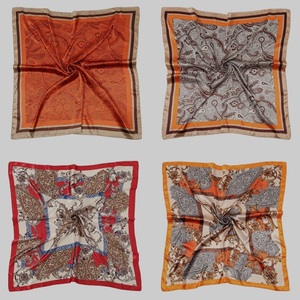 Pañuelo de Cachemira cuadrado de algodón con estampado de logotipo personalizado hecho a mano, pañuelo de seda de poliéster, bufanda suave de verano de alta calidad - Product Image 5