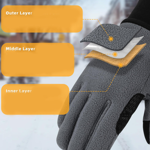 Gants de course en polyester chaud pour hommes Design ergonomique avec surface extérieure respirante et résistante à l'eau - Product Image 3