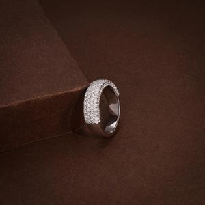 Bague d'éternité pavée de diamants de laboratoire 1,26 carat en or massif 18 carats, alliance de luxe certifiée IGI F VVS1 VVS2, unique - Product Image 3