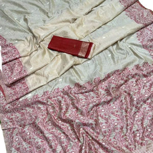 Tela pura y suave con estampado Digital para novia, boda especial y compromiso, color precioso especial, Sari elegante con blusa sin costuras - Product Image 3