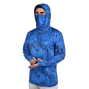 Ropa de pesca de manga larga de secado rápido Anti-Uv de alta calidad, camisetas de pesca sublimadas personalizadas con poliéster con capucha - Product Image 3