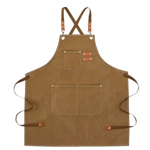 Tablier de travail promotionnel pour serveur, en toile imperméable, personnalisable, tablier de cuisine, tablier unisexe avec logo personnalisé - Product Image 4