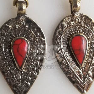 Fashion Jewelry Wholesale New Design Women Antique <b>Earrings</b> <b>Red</b> Color Statement Jewelry Customized - Product Image 3