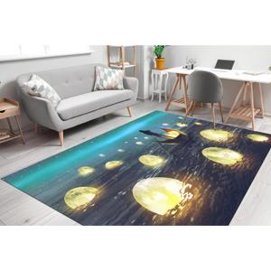 Alfombras con Diseño de Luna Brillante, Alfombra Impresa, Alfombras de Luna, Alfombra de Hombre y Barco, Alfombra Gobelino - Product Image 3