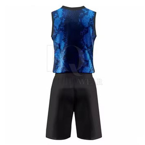 Ensemble d'uniformes de volley-ball personnalisés avec logo, maillot et short légers, respirants, de haute qualité, coupe confortable, pour l'entraînement, 100% coton - Product Image 3