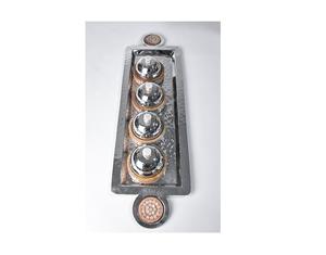 Custom Size Brass & Copper Serving Trays <b>Gold</b> Plated Home <b>Food</b> Bowls New Wire Design Set of 2 - Product Image 5