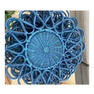 Affordable Rattan Charger Plate for Holiday <b>Dinners</b> Elegant Rattan Charger Plate for Party Tables - Product Image 1