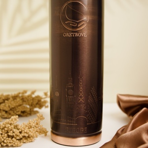 Eco-Friendly Pure <b>Copper</b> Water <b>Bottle</b> Antique Polish Finish | Europe Style Ayurvedic <b>Drinking</b> <b>Bottle</b> | Large Capacity Portable - Product Image 1