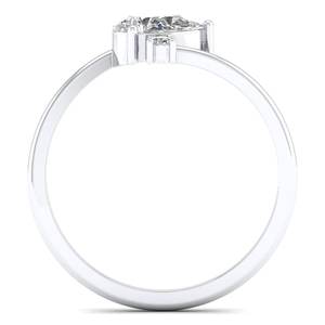 Anillo de Compromiso de Oro Sólido de 14K con Corte de Pera y Moissanita de 0.77 Quilates, Precio al por Mayor de REYES, Regalo de Cumpleaños Perfecto para Mujer - Product Image 4