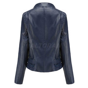 เสื้อแจ็คเก็ตหนังแท้ผู้หญิง แฟชั่นทรงเข้ารูป เสื้อคลุมหนังแท้สำหรับผู้หญิง สไตล์ลำลอง ใส่ได้ทั้งฤดูใบไม้ร่วงและฤดูหนาว - Product Image 3