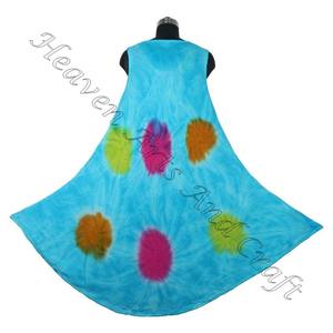 2025 New Arrival Summer Women Clothing Manufacturers India Sleeveless Round Neck Tie Dye Beach Wear Clothing Dress Women's Dress - Product Image 4