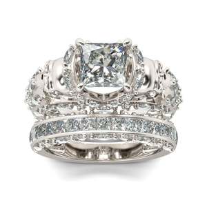 Jeulia Gold Plated Princess Cut <b>Skull</b> <b>Ring</b>-Fashion Anniversary <b>Ring</b> - Product Image 2