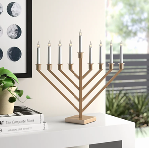 Traditional stainless steel candle menorah Christmas decoration wedding centerpiece <b>candlestick</b> holder home table top decor - Product Image 4