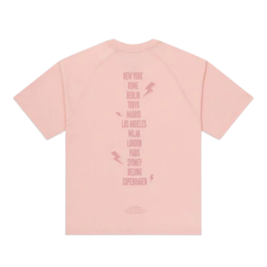 Camisetas de Hombre de Algodón 100% Lavado, Corte Holgado, Color Rosa Claro, Estilo Vintage, Ropa Urbana Informal, Suave y Transpirable para Uso Diario - Product Image 3