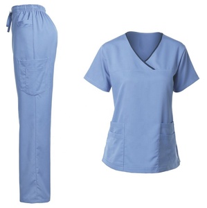 OEM manga corta enfermera Scrubs Set para hombres y mujeres Jogger pantalones con tejido médico superior Hospital enfermería uniformes - Product Image 6