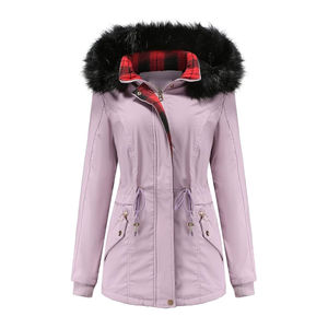 Veste parka d'hiver pour femmes très vendue à capuche respirante écologique séchage rapide polyester/nylon - Product Image 1