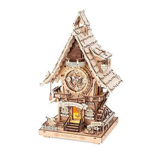 3D Mechanical Cuckoo Clock Novelty Decorative <b>Wall</b> Watch Made of <b>Vinyl</b> Record Art Deco Style Home Decor Analog Display - Product Image 4
