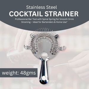 Custom Logo Prints Cocktail Strainer 4 Prong Stainless Steel Bar Bartender Strainer Silver Bar Drink <b>Tool</b> for Mixologists - Product Image 6