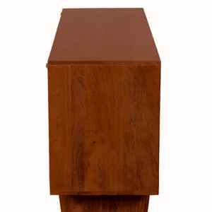 Aparador Moderno de Madera Maciza con Puertas Acanaladas y Tiradores Redondos, 2 Estantes para Almacenamiento en la Sala de Estar - Product Image 4