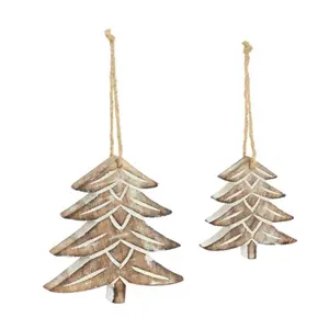 Wooden Christmas Tree Hanging Ornaments for Decorations Wedding Crafts