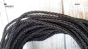 100% véritables cordons en cuir naturel cordon en cuir tressé artisanal pour collier Bracelet cordon en cuir tressé carré fait à la main - Product Image 5