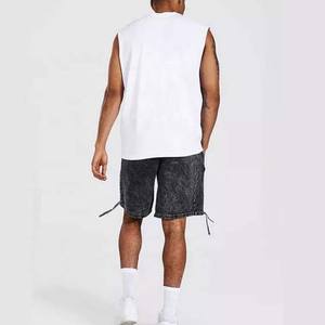 Nouveauté Short de jogging vintage pour homme, délavé à l'acide, coupe ample 100% coton, vente en gros sur mesure - Product Image 6