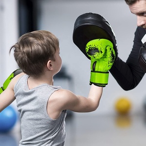 นวมสำหรับเด็ก,นวมชกมวยฝึกฝนทำจากหนัง PU พิมพ์โลโก้ตามสั่งป้ายบอกเวลา - Product Image 2